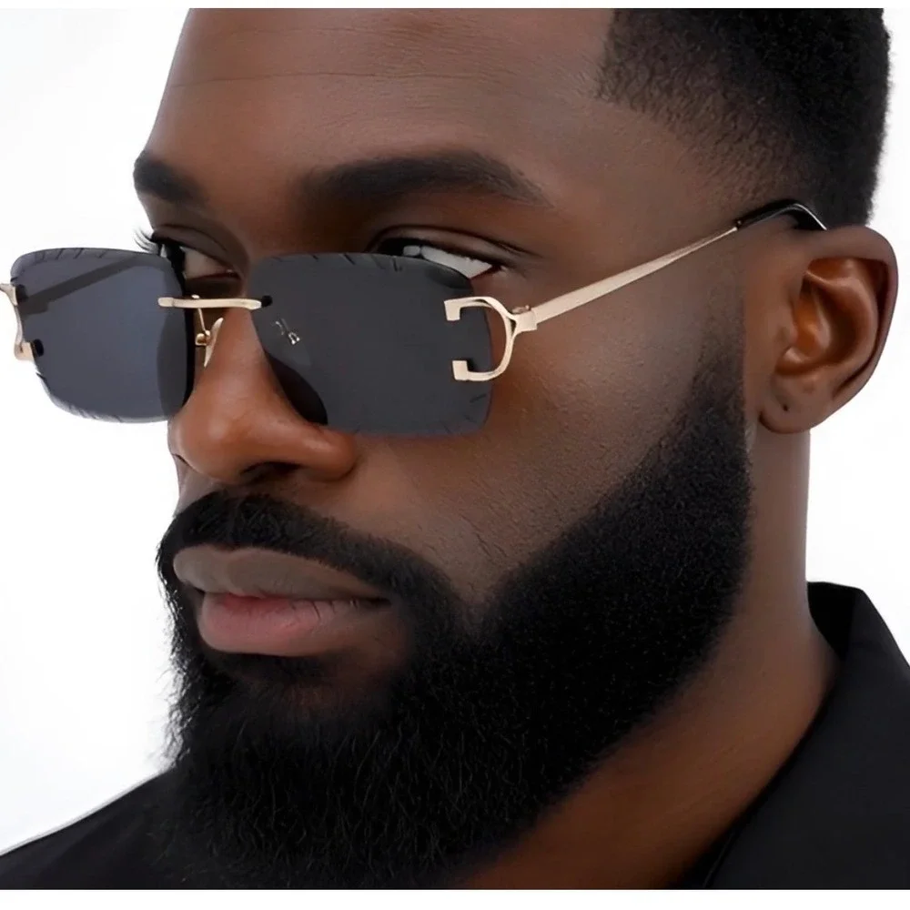 Rectangle Sunglasses Men Fashion Vintage Driving Shades Aviator Festival‎ Casual